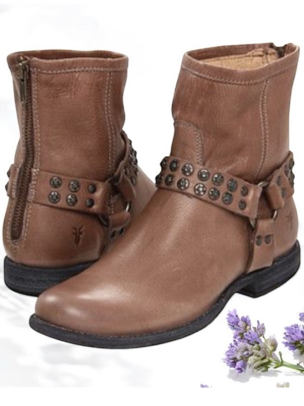 FRYE Phillip Studded Harness Ankle Boots